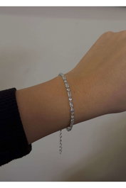 Heliophilia Silver Pulsera de Latón Plateada 14 cm